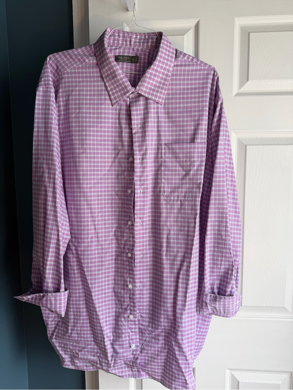 Oak Hill Men's Lavender Check Button-Down Shirt